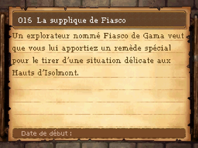 Quête : La supplique de Fiasco